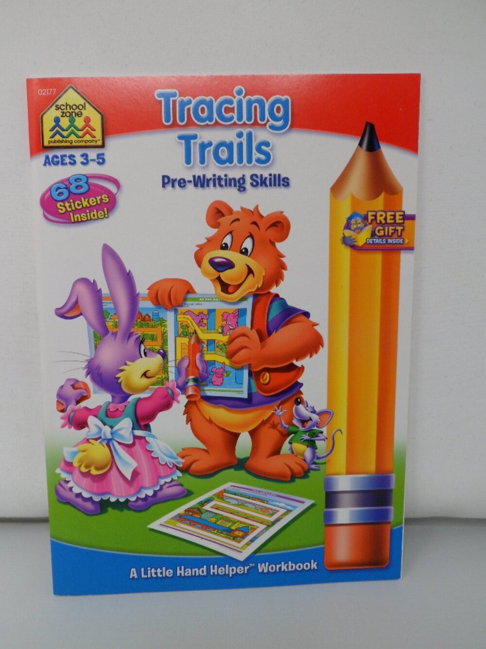 School Zone Tracing Trails Pre-Writing Skills Workbook Ages 3-5